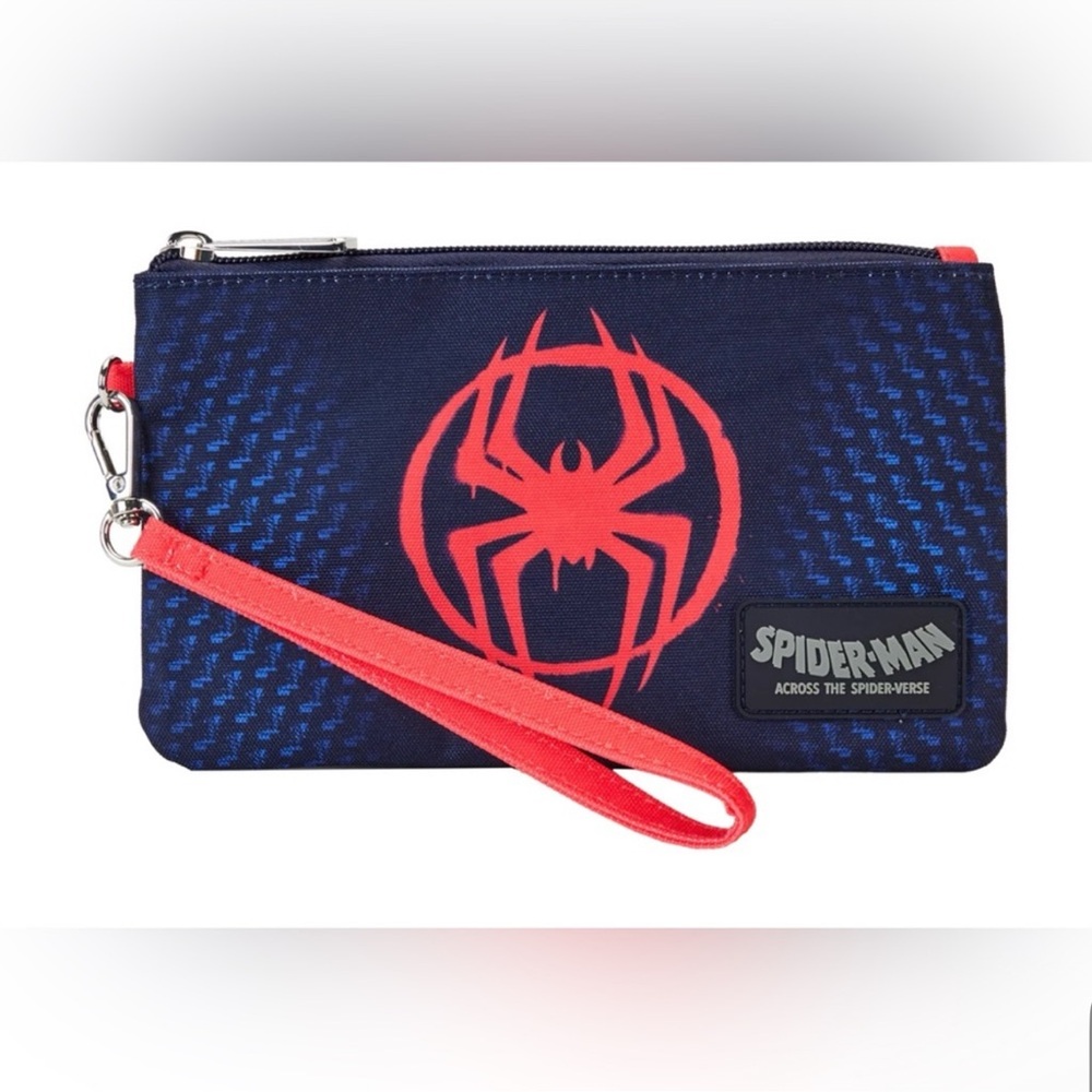 Spider-Verse Miles Morales Suit Nylon Zipper Pouch Wristlet Loungefly NWT